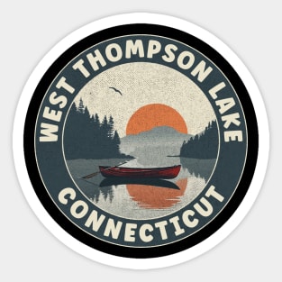 West Thompson Lake Connecticut Sunset Sticker